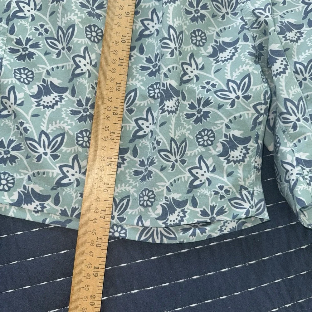 Faherty Swim Trunk Shorts Elastic Tie Floral Green Blue Cream Mens  Sz XL Lined